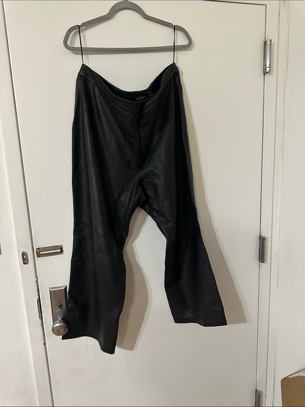 Ralph Lauren Black Leather Trousers